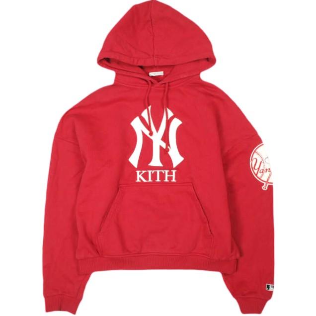 KITH NYC x The New York Yankees キス ニューヨークヤンキース 25AW 別注 Plush Fleece Cropped Braxton Hoodie S Fame MLB パーカー | 