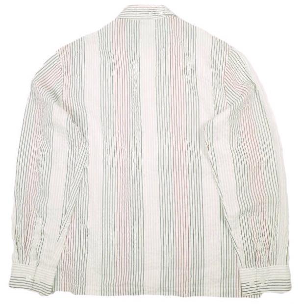 KITH NYC キスニューヨークシティ 25SS Seersucker Long-Sleeve Boxy Collared Overshirt シアサッカー ボクシーカラー オーバーシャツ S |  | 01