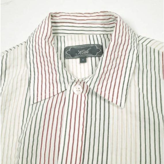 KITH NYC キスニューヨークシティ 25SS Seersucker Long-Sleeve Boxy Collared Overshirt シアサッカー ボクシーカラー オーバーシャツ S |  | 03