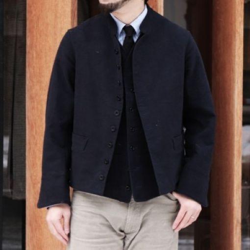 ANATOMICA アナトミカ フランス製 DOLMAN JACKET - ENGLISH MOLESKIN モールスキン ドルマンジャケット L NAVY ドールマン アウター g26952 |  | 02