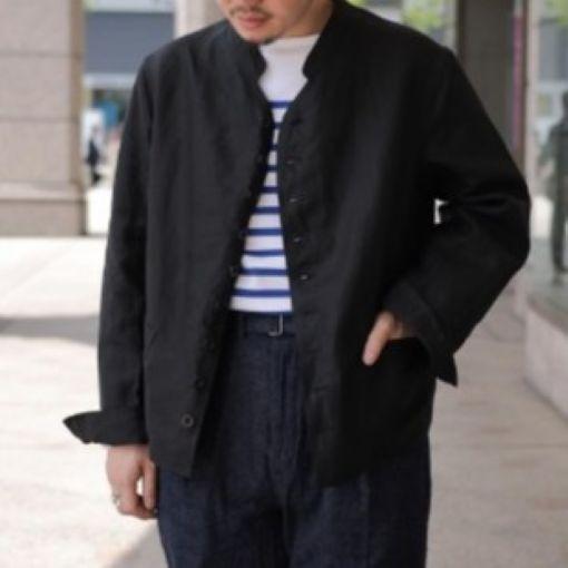 ANATOMICA アナトミカ フランス製 DOLMAN JACKET - LINEN LISMORE リネン ドルマンジャケット XL BLACK ドールマン 定価110,000円 アウター |  | 02