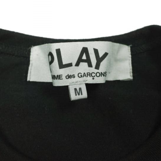 PLAY COMME des GARCONS プレイコムデギャルソン 日本製 L/S TEE - RED HEART ハートワッペン刺繍 ロングスリーブTシャツ YZ-T056 M BLACK |  | 02
