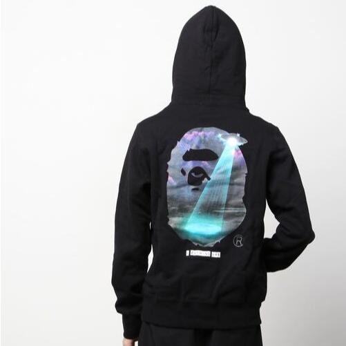 A BATHING APE ア ベイシング エイプ BAPE GALAXY UFO PULLOVER HOODIE 裏起毛 スウェットプルオーバーパーカー 001PPH301012X M BLACK |  | 02