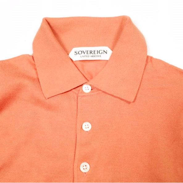 SOVEREIGN ソブリン コットンシルク ニットポロシャツ 1118-136-0686 M ORANGE UNITED ARROWS 半袖 トップス g26972 |  | 03