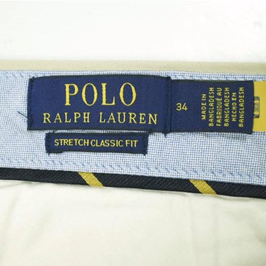 POLO RALPH LAUREN ポロラルフローレン ストレッチクラシックフィット エンブロイダリー チノショーツ Sailing Nautical 34 BEIGE パンツ |  | 02