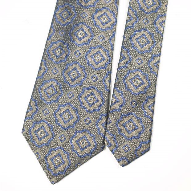 KITON キートン イタリア製 小紋柄シルクネクタイ BLUE/GRAY g26988 |  | 02