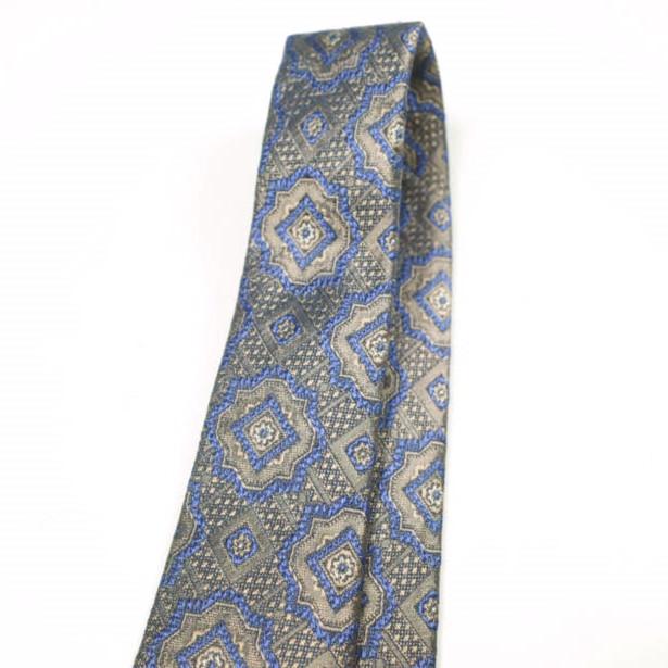 KITON キートン イタリア製 小紋柄シルクネクタイ BLUE/GRAY g26988 |  | 04