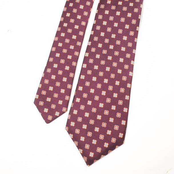 KITON キートン イタリア製 小花柄シルクネクタイ Bordeaux フラワー フローラルプリント g26989 |  | 02
