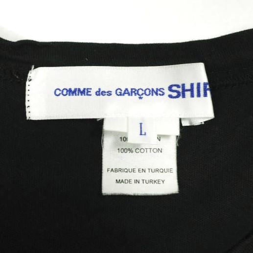 COMME des GARCONS SHIRT コムデギャルソンシャツ Cotton jersey plain with logo back バックロゴTシャツ S26122 L BLACK 半袖 トップス |  | 03