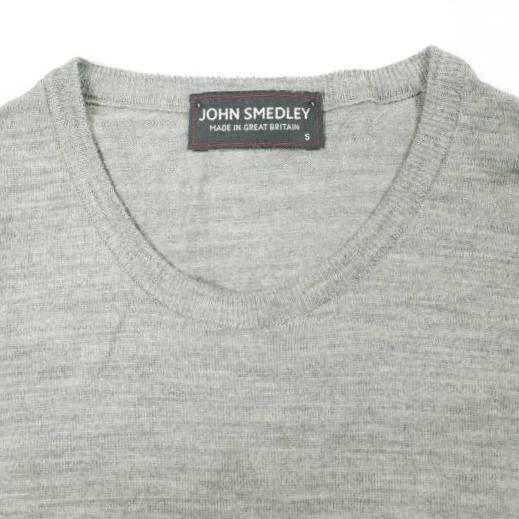 JOHN SMEDLEY ジョンスメドレー イギリス製 エクストラファインメリノウール ハイゲージクルーネックニット S グレー セーター g27004 |  | 03