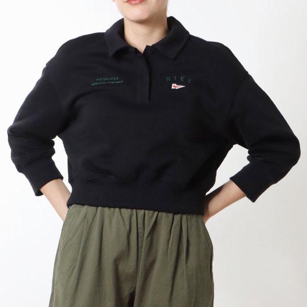 NIKE ナイキ AS W NSW FLC CROP 3Q POLO NCPS オーバーサイズ スウェットポロシャツ FD0895-010 L BLACK/BLACK トップス g27022 |  | 02