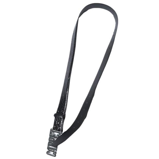 CARPET COMPANY カーペットカンパニー CROCSKIN LEATHER BELT 型押しレザーベルト Free BLACK g27047 |  | 01