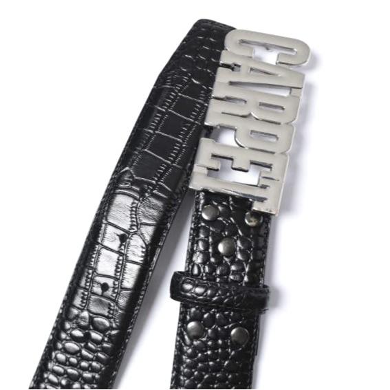 CARPET COMPANY カーペットカンパニー CROCSKIN LEATHER BELT 型押しレザーベルト Free BLACK g27047 |  | 02
