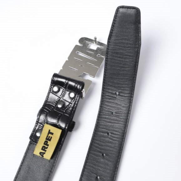 CARPET COMPANY カーペットカンパニー CROCSKIN LEATHER BELT 型押しレザーベルト Free BLACK g27047 |  | 03