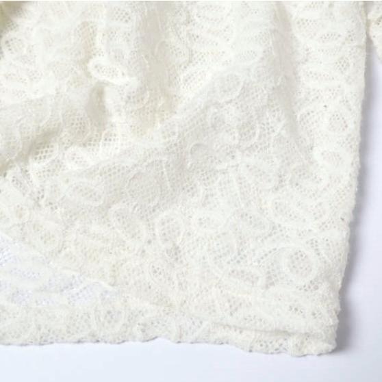 SIMONE WILD シモーネワイルド 25AW ドイツ製 LACE TRIKOT スキッパーネック レースポロシャツ M OFF WHITE/BLACK 長袖 ブラウス トップス |  | 05