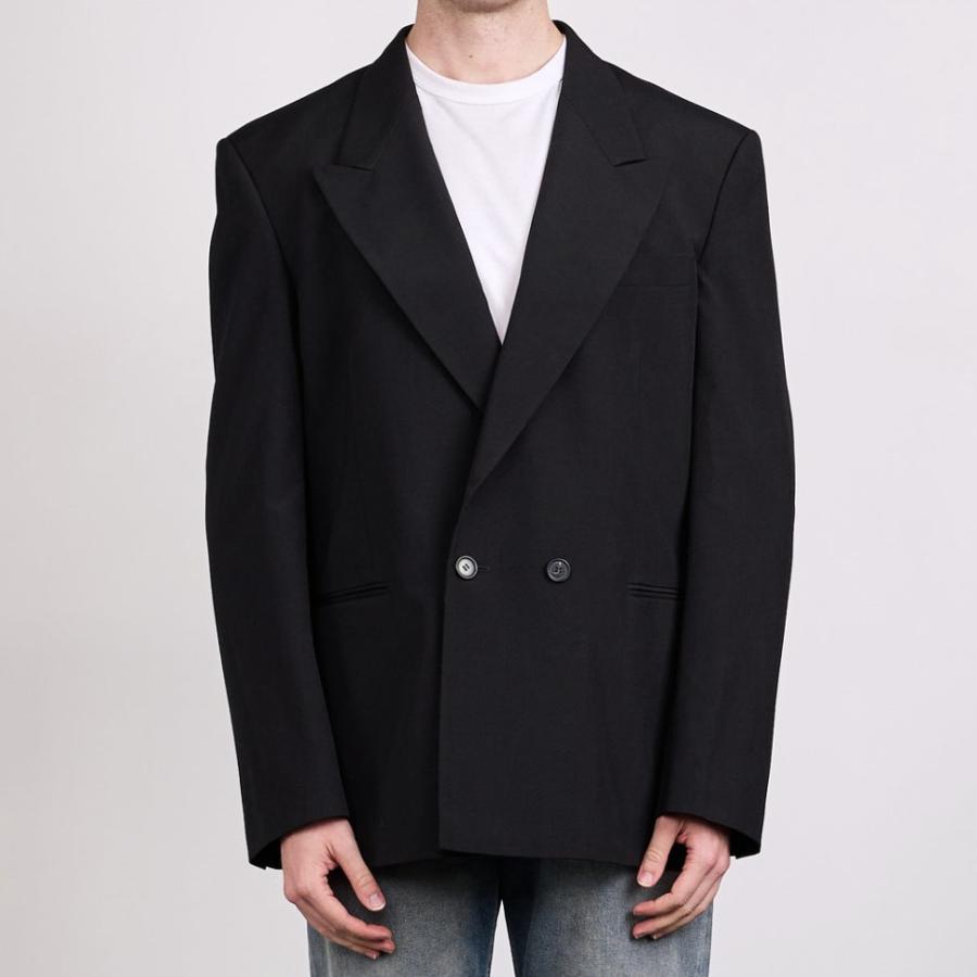 新品 MM6 Maison Margiela 25AW LIGHT WOOL BLEND JACKET ライトウールブレンド ダブルブレストジャケット SH2BN0021 M35436 S BLACK |  | 02