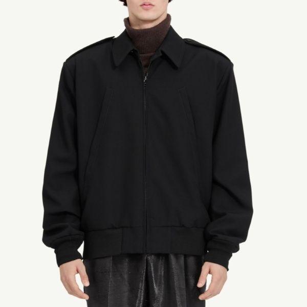 新品 MM6 Maison Margiela 25AW WOOL BOMBER JACKET ハの字 ウールボンバージャケット SH2AM0036 M35653 44 BLACK マルジェラ 定価210100円 |  | 02
