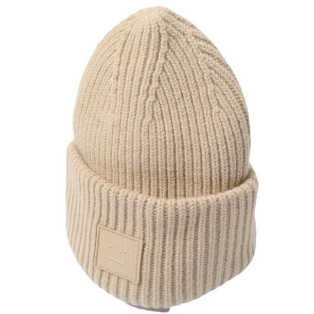 新品 Acne Studios アクネストゥディオズ LARGE FACE LOGO BEANIE ラージフェイスロゴビーニー FA-UX-HATS000063 BISCUIT BEIGE ニット帽 |  | 01