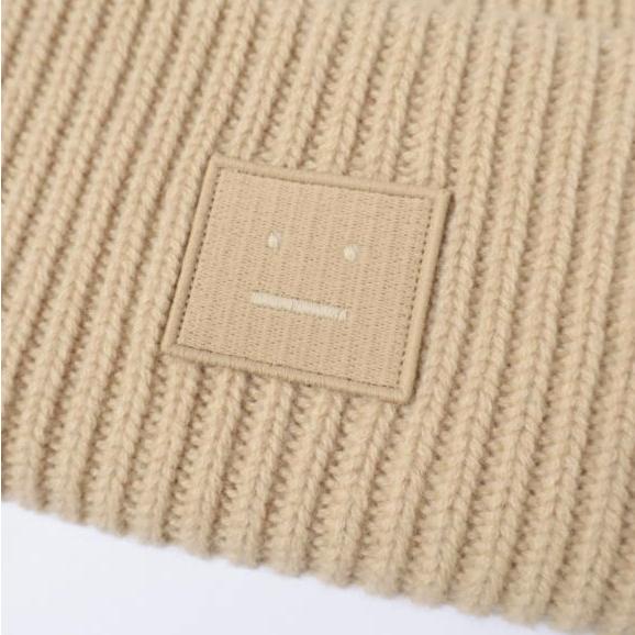 新品 Acne Studios アクネストゥディオズ LARGE FACE LOGO BEANIE ラージフェイスロゴビーニー FA-UX-HATS000063 BISCUIT BEIGE ニット帽 |  | 03