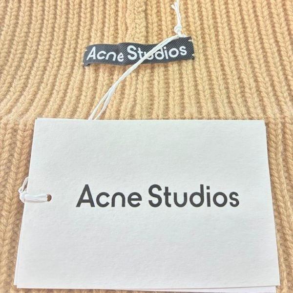 新品 Acne Studios アクネストゥディオズ LARGE FACE LOGO BEANIE ラージフェイスロゴビーニー FA-UX-HATS000063 BISCUIT BEIGE ニット帽 |  | 06