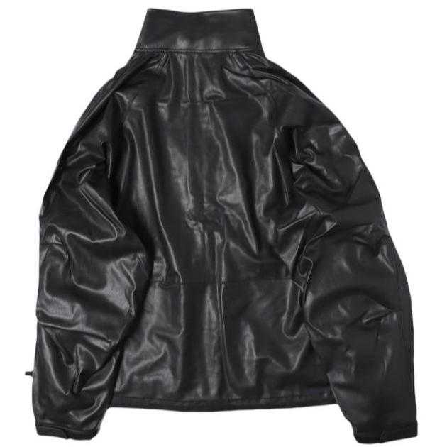 新品 DAIWA PIER39 ダイワ ピア39 25AW TECH SYNTHETIC SKIN WINDBREAKER JACKET フェイクレザートラックジャケット BJ-40025W L BLACK |  | 01