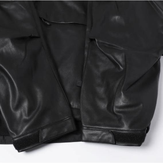 新品 DAIWA PIER39 ダイワ ピア39 25AW TECH SYNTHETIC SKIN WINDBREAKER JACKET フェイクレザートラックジャケット BJ-40025W L BLACK |  | 06