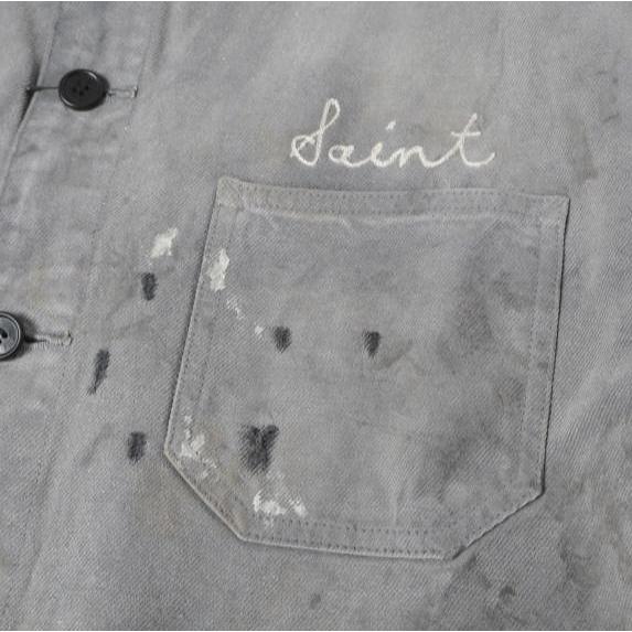 新品 SAINT MICHAEL セントマイケル 25SS COVERALL / SAINT ダメージ加工 カバーオール SM-HR8-0000-061 L BLACK SAINT Mxxxxxx ジャケット |  | 04