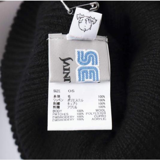 新品 SAINT MICHAEL セントマイケル 25AW SG_KNIT CAP/SAINT SEGA セガ ウールニットキャップ SM-HR1-0000-C65 BLACK Mxxxxxx ビーニー |  | 07