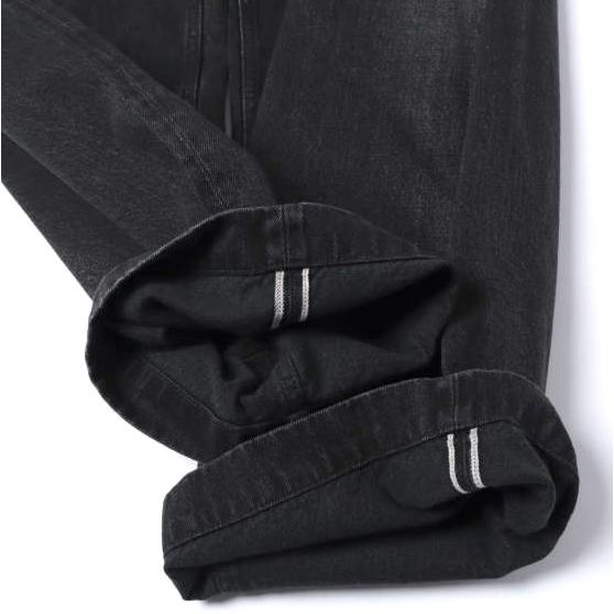 新品 Graphpaper グラフペーパー 25SS SELVAGE DENIM BELTED PANTS サルベージデニムベルテッドパンツ GU251-40192DB 2 BLACK DARK FADE |  | 08