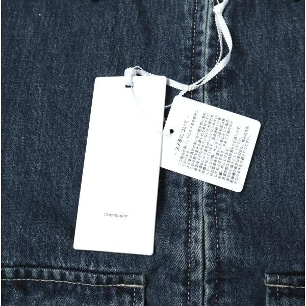 新品 Graphpaper グラフペーパー 25AW SELVAGE DENIM ZIP JACKET サルベージデニムジップジャケット GM253-20056DB 2 INDIGO DARK FADE |  | 04