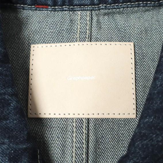 新品 Graphpaper グラフペーパー 25AW SELVAGE DENIM ZIP JACKET サルベージデニムジップジャケット GM253-20056DB 2 INDIGO DARK FADE |  | 07
