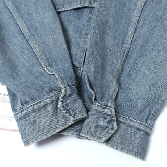 新品 Graphpaper グラフペーパー 25AW SELVAGE DENIM ZIP JACKET サルベージデニムジップジャケット GM253-20056LB 1 INDIGO LIGHT FADE |  | 06