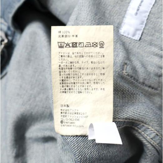 新品 Graphpaper グラフペーパー 25AW SELVAGE DENIM ZIP JACKET サルベージデニムジップジャケット GM253-20056LB 1 INDIGO LIGHT FADE |  | 09