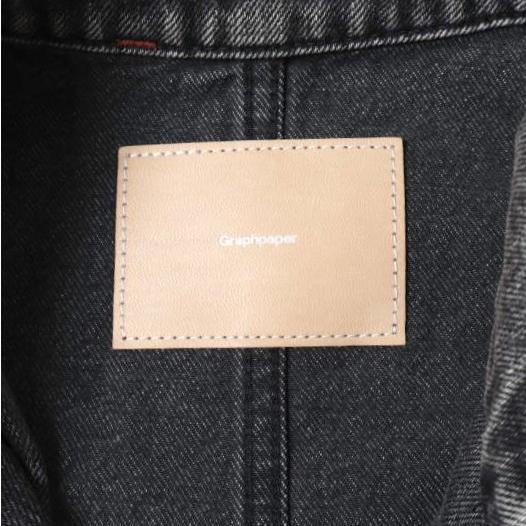 新品 Graphpaper グラフペーパー 25AW SELVAGE DENIM ZIP JACKET サルベージデニムジップジャケット GM253-20056LB 1 BLACK LIGHT FADE |  | 07