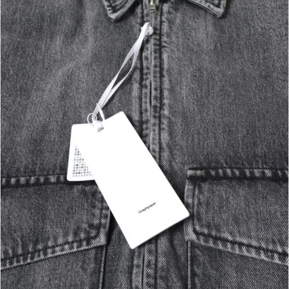 新品 Graphpaper グラフペーパー 25AW SELVAGE DENIM ZIP JACKET サルベージデニムジップジャケット GM253-20056LB 2 BLACK LIGHT FADE |  | 04
