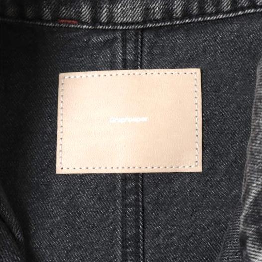 新品 Graphpaper グラフペーパー 25AW SELVAGE DENIM ZIP JACKET サルベージデニムジップジャケット GM253-20056LB 2 BLACK LIGHT FADE |  | 07
