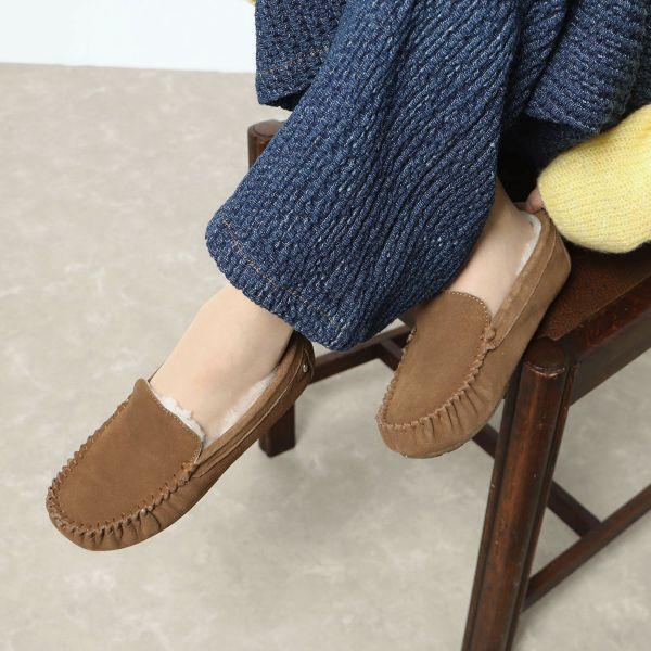 新品 EMU Australia エミューオーストラリア Cairns ケアンズ W11439 US6(23cm) Chestnut ムートン スリッポン モカシン ボア シューズ |  | 04