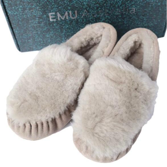 新品 EMU Australia エミューオーストラリア Cairns Reverse Fur ケアンズ リバース ファー W11705 US6(23cm) Mushroom ボア スリッポン | 