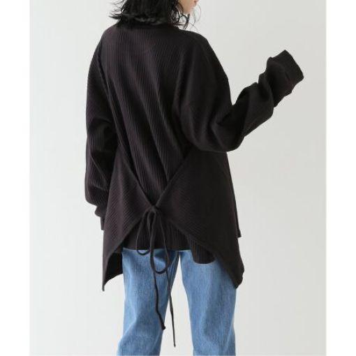 新品 BASERANGE ベースレンジ SHAW LONG SLEEVE シャウ ロングスリーブ オーガニックコットンフリース XS BLACK 変形 リブ カットソー |  | 03