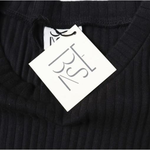 新品 BASERANGE ベースレンジ SHAW LONG SLEEVE シャウ ロングスリーブ オーガニックコットンフリース XS BLACK 変形 リブ カットソー |  | 04