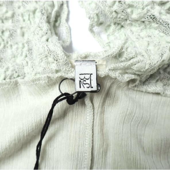 新品 BASERANGE ベースレンジ 25AW NEHRU LONG SLEEVE TEE - Organic Cotton Lace ＆ Fine Wool ロングスリーブTシャツ S CONTA GREEN |  | 07
