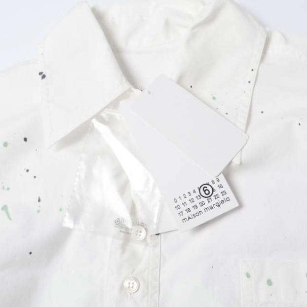 新品 MM6 Maison Margiela 25SS CAMICIE A MANICHE ペイントレジデュシャツ SH2DT0022 M35458 44 WHITE メゾンマルジェラ 定価126,500円 |  | 03