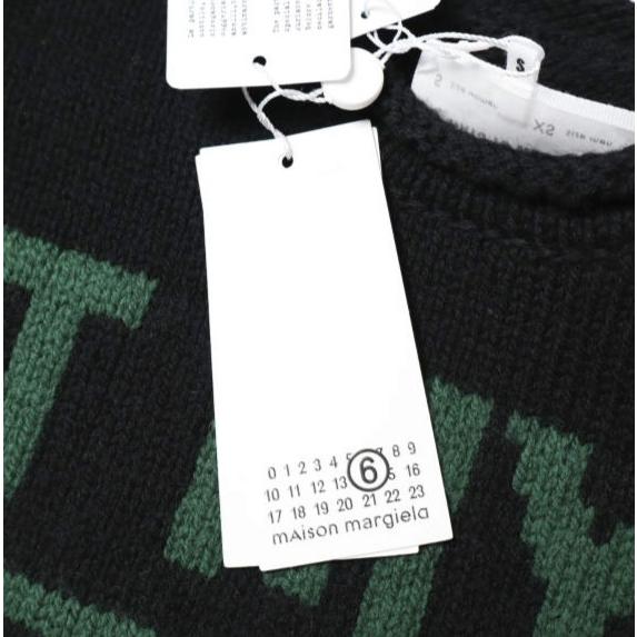 新品 MM6 Maison Margiela 24AW Wool Jacquard Sweater ユニセックス LOST MY PET ウールジャガードニット S62HL0027 M13075 XS BLACK |  | 03
