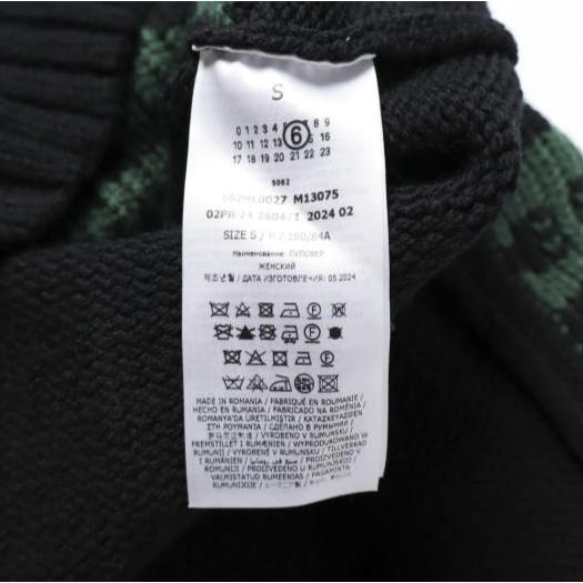 新品 MM6 Maison Margiela 24AW Wool Jacquard Sweater ユニセックス LOST MY PET ウールジャガードニット S62HL0027 M13075 XS BLACK |  | 08