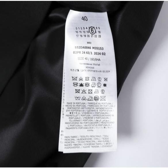 新品 MM6 Maison Margiela 24AW Tailored wool mini dress テーラードウールミニドレス S52DA0046 M35153 40 BLK 定価121,000円 ワンピース |  | 09