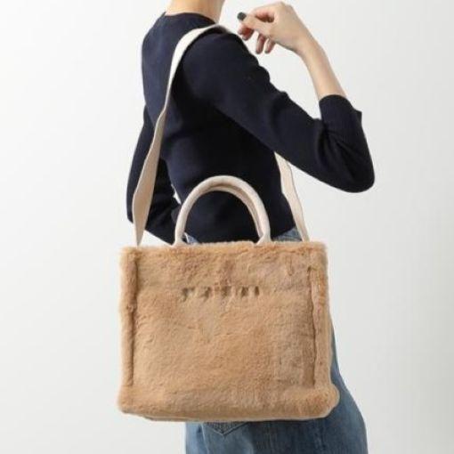 新品 MARNI マルニ 25AW FAUX FUR BASKET SHOPPER フェイクファー バスケットショッパー SHMP0077U6 P8681 定価141,900円 ショルダーバッグ |  | 04