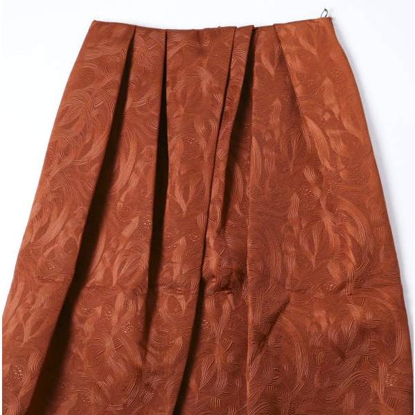 新品 DRIES VAN NOTEN ドリスヴァンノッテン 25AW SONISTA 2162 W.W.SKIRT アラベスク柄エンボス加工タックスカート 36 RUST 定価152,900円 |  | 04