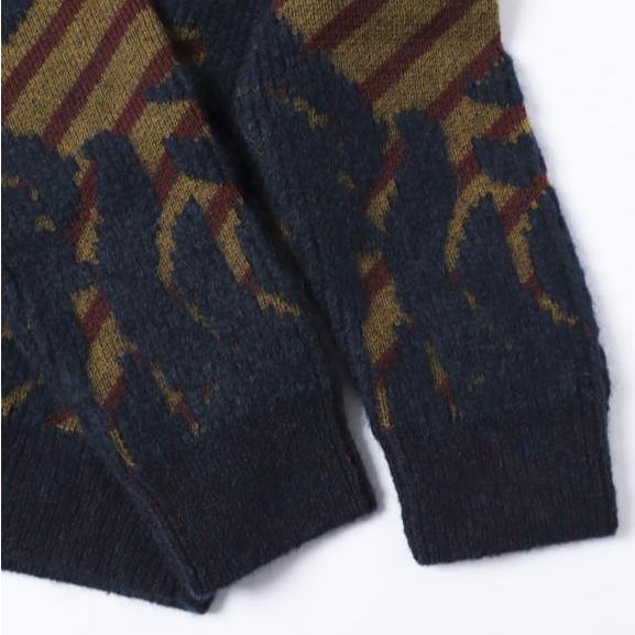 新品 DRIES VAN NOTEN ドリスヴァンノッテン 25AW TELA 2725 W.K.SWEATER ウールアルパカ ジャガードニット M NAVY セーター 定価143,000円 |  | 05