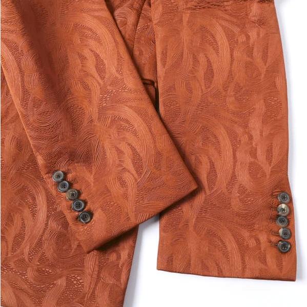 新品 DRIES VAN NOTEN ドリスヴァンノッテン 25AW BAFTAN 2162 W.W.JACKET アラベスク柄 エンボス加工 ジャケット 36 RUST 定価204,600円 |  | 05