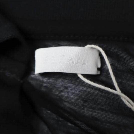 新品 SEEALL シーオール 25AW SHEER LAYERED POLO シアーレイヤードポロ SAW51 TS901 MM-006 M BLACK 長袖 定価35,200円 セットトップス |  | 08